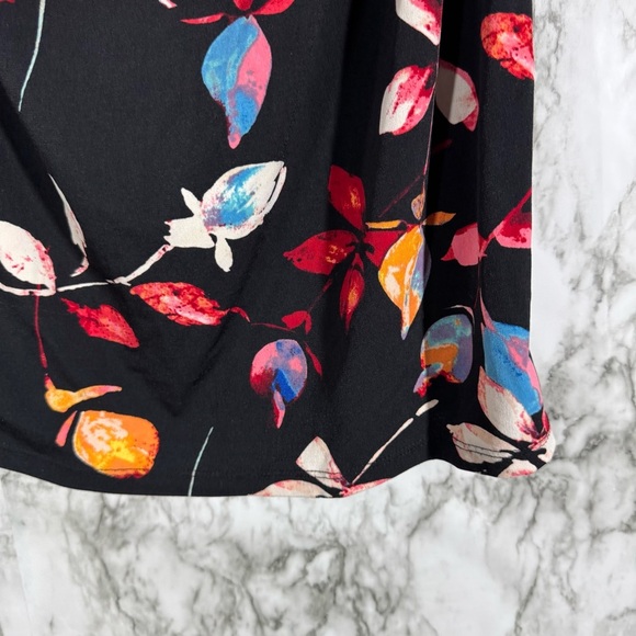 Jennifer Lopez Black Sheath Dress V-Neck 3/4 Sleeve - Picture 3 of 6